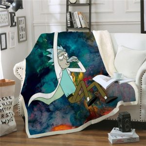 Rick And Morty Throw Soft Fleece Blanket Home Decor 120cm x 150cm Primark 