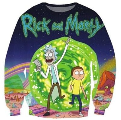 Rick and Morty Happy 3D Sweatshirt