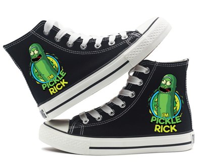Pickle Rick Casual Converse Shoes