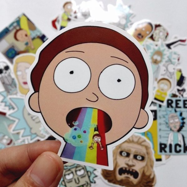 35Pcs Waterproof Rick and Morty Stickers [ Pack of 3 ]