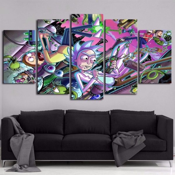 5 Pieces Rick And Morty Cool Paintings Wallpapers