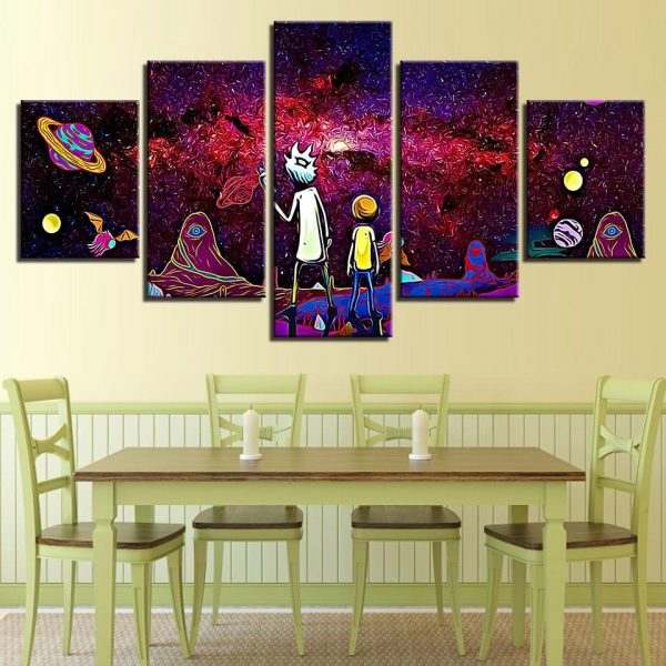 Home Decor 5 Pieces Rick And Morty Wallpapers