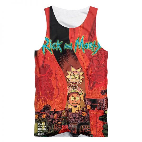 Rick And Morty 3D Funny Print Tank Tops