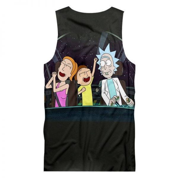 Rick And Morty Style 3D Tank Tops