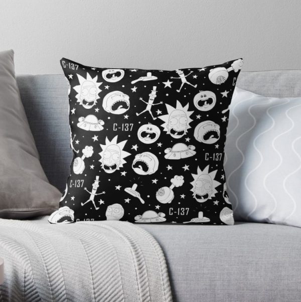 Black and White Rick and Morty Pillow Covers