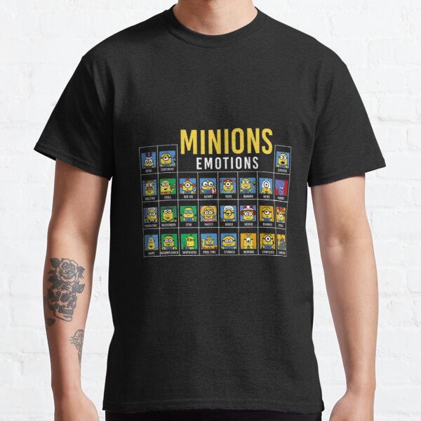Minions Merch – Funny Emotion Characters Printed Classic T-Shirt