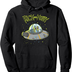 Rick and Morty Distorted Faces in Ship Pullover Hoodie