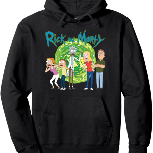 Rick & Morty Family Group Logo Pullover Hoodie
